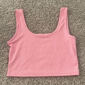 SHEIN pink cropped tank top